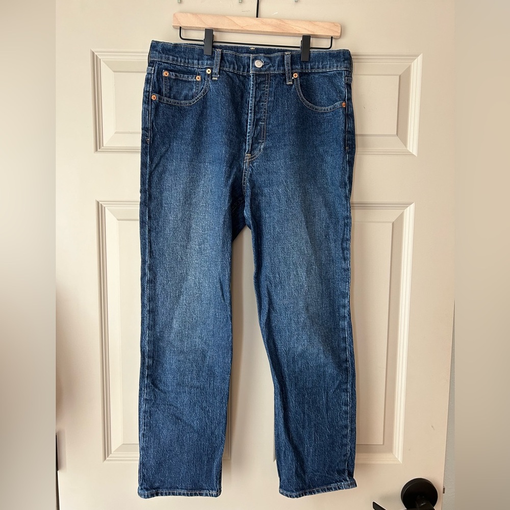 Size 31 cheeky straight dark wash button fly denim from Gap
